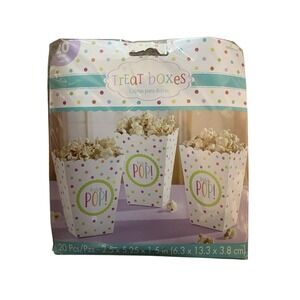 POP! Polka Dot Treat Boxes – Party Favor Popcorn Containers‎ (20 ct) NEW